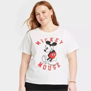 White Mickey Mouse Graphic T-Shirt Women’s Size XXL